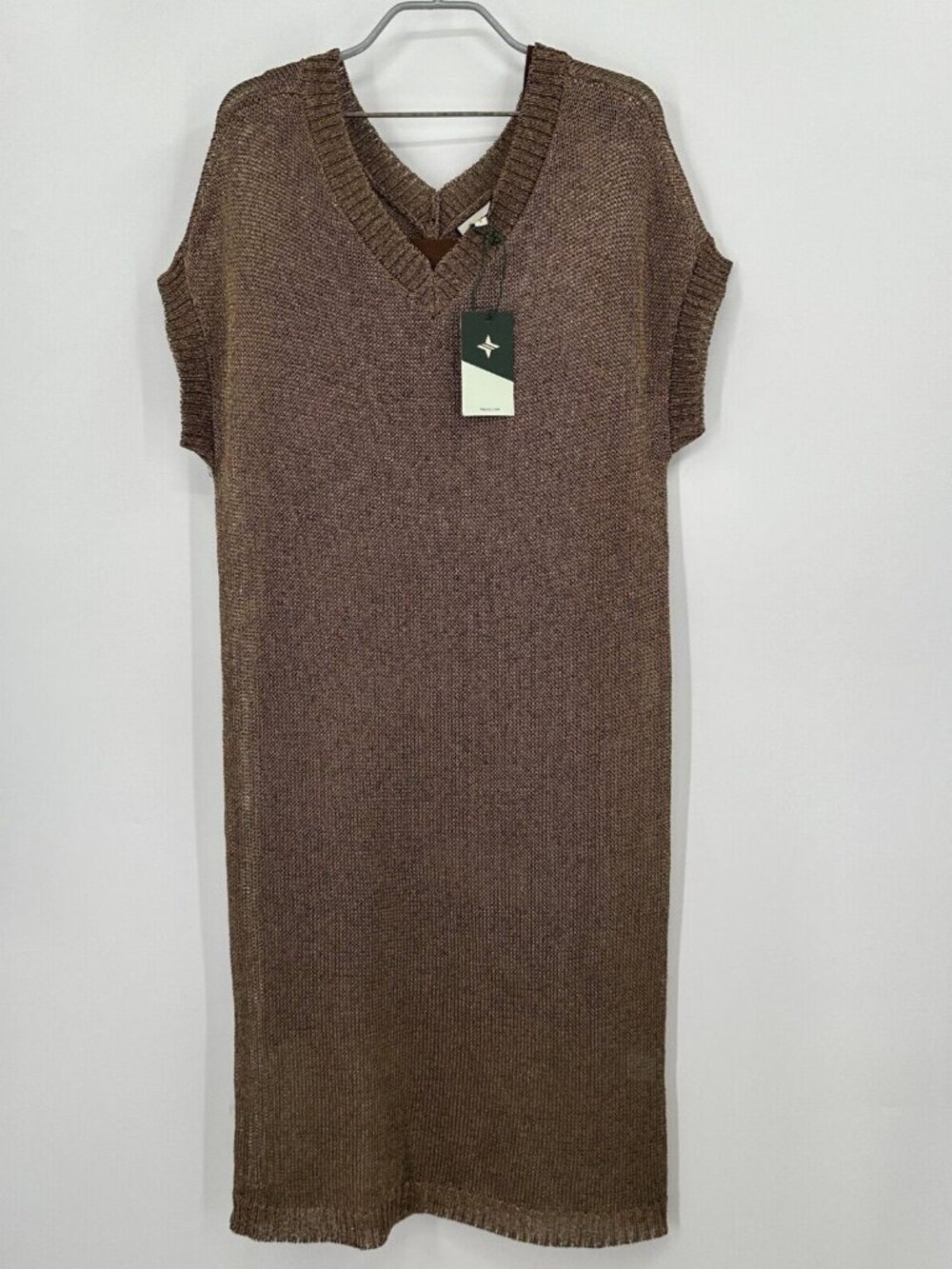 Tuckernuck Bronze Metallic Knit Indie Dress size M/L Cocktail/Party Oversized